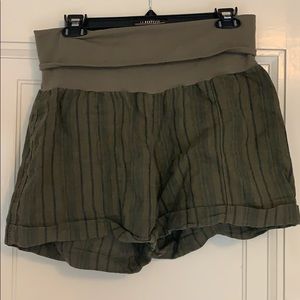 Fresh Laundry fold-over linen shorts